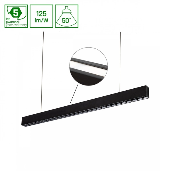 ALLDAY INSPIRE TWO SIDES DARK LIGHT 50st CZARNY 940 45W 230V 1120mm CZARNY DIM