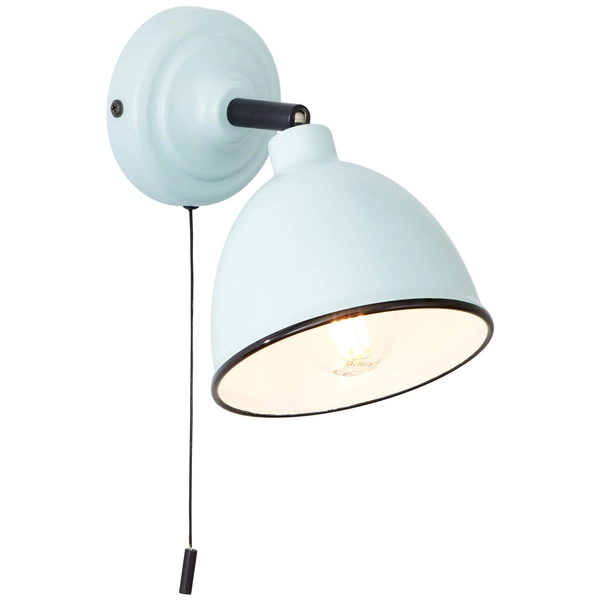 Lampa ścienna Brilliant Telio 1x28W E14 Niebieski Jasny Metal