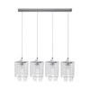 Lampa Wisząca Gracja 4xE27 Max.60W Chrom Metal/Przezroczysty Kabel PCV/Przezroczyste Szkło 8174428