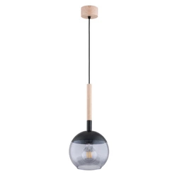 Lampa wisząca ALFA RANCZO DREWNIANA 1xE27 20cm | 61207