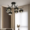 Lampa sufitowa Emibig BOSTON 6 Czarny/STRIPE 1111/6