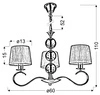Lampa wisząca CLARA 33-21618 chrom/biały 3x40W E14