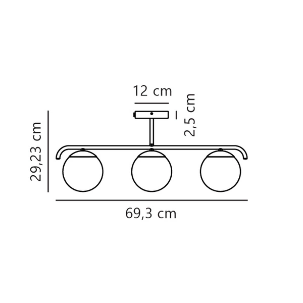 Lampa wisząca GRANT E14 25W Szkło | Mosiądz