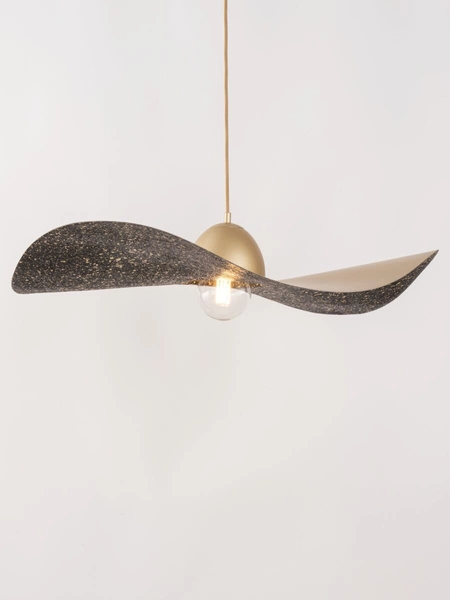 Designerska lampa wisząca KAPELLO L E27 60W śr. 76cm | złoty czarny