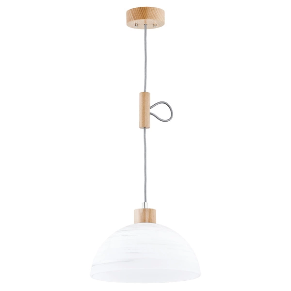 Lampa wisząca ALFA HOLIDAY 2 DREWNIANA 1xE27 30cm | 60349