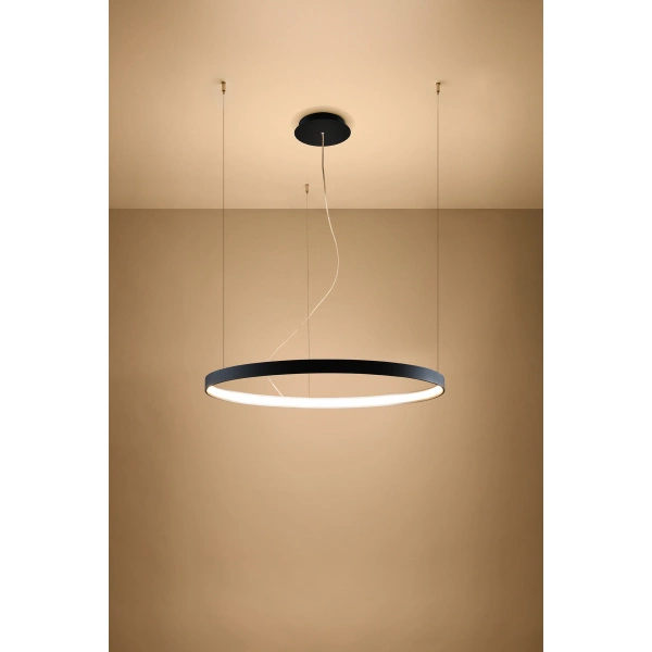 Nowoczesna lampa wisząca RIO 78 LED czarna 50W barwa ciepła 3000K TH.101