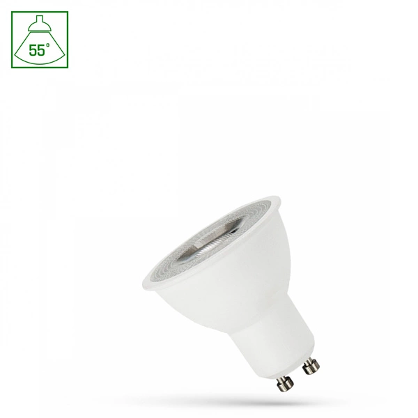 LED GU10 230V 4W SMD 55st CW z soczewką SPECTRUM