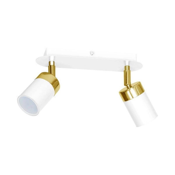 Lampa sufitowa JOKER, MLP6129, biały/złoty, 2x8W GU10
