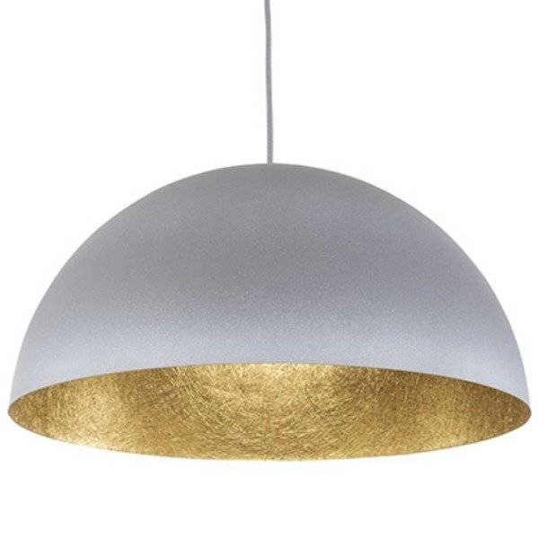 Lampa wisząca SFERA szaro - złota 35cm