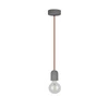 Lampa Wisząca Amory 1xE27 Max.60W Szary Beton/Czerwony Kabel Tkaninowy 9776136