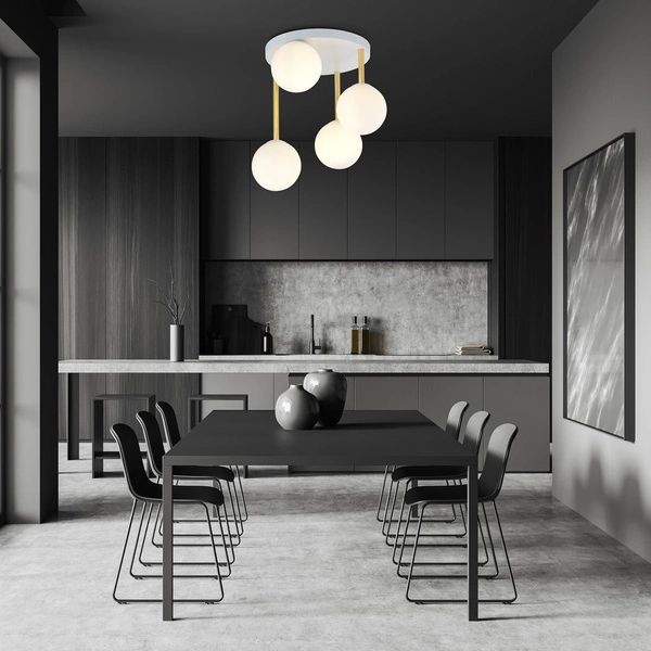 Lampa sufitowa Emibig DOLCE 4 WH OPAL 1261/4