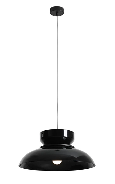 LAMPA WISZĄCA ALDO DARK BLACK GLOSS (47+ 23+ wood)
