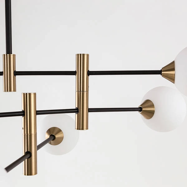 Lampa wisząca MARINO dł. 84cm 6xG9 | mosiądz