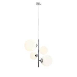 Aldex Lampa wisząca BLOOM 4 CHROME 1091L4 chrom/biały 2x40W E14 + 2x60W E27