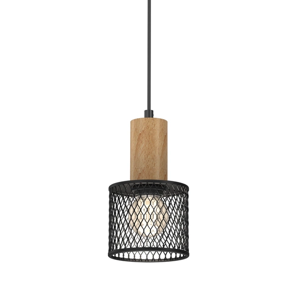 Lampa wisząca SOBRESA E27 | Czarna