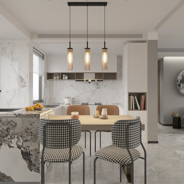 Lampa Wisząca Malika 3xE27 czarny PL0140-3