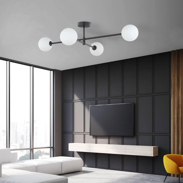 SARIUS BLACK LAMPA SUFITOWA 4 PŁ 4735