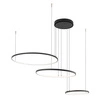 Lampa wisząca CIRCOLO LED szer. 125cm 45W barwa ciepła 3000K | czarny 10817
