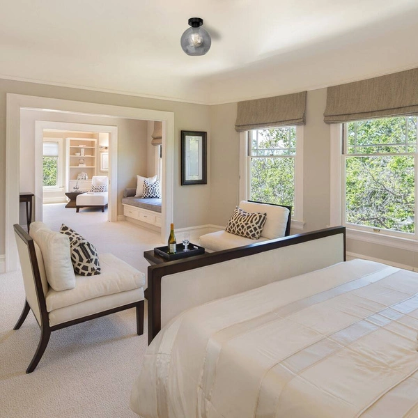 Nowoczesna lampa sufitowa plafon SOFIA SMOKED MLP6574