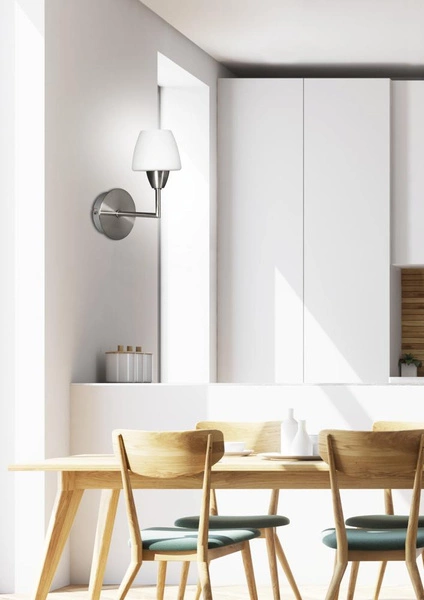 Kinkiet TOGO 21-10622 satynowy z białym kloszem 1x40W G9