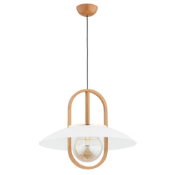 Lampa wisząca ALFA MARGO BIG DREWNIANA 1xE27 47cm | 61183