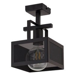 Lampa sufitowa siatka ALBERT 1 PLAFON czarny 32178