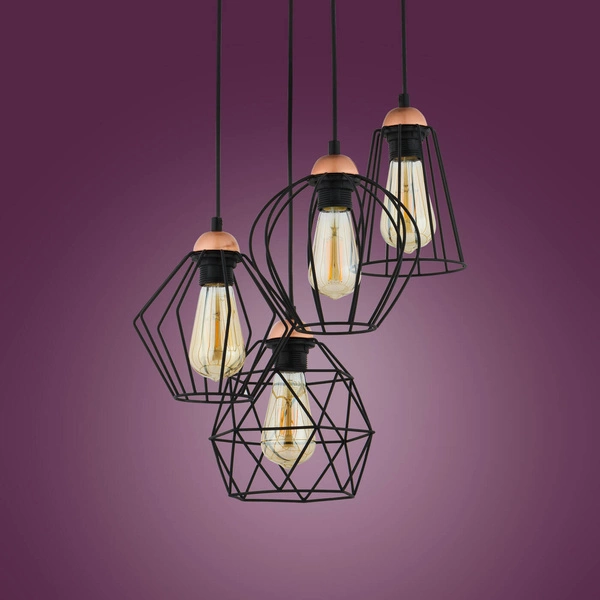 Nowoczesna lampa wisząca GALAXY 1643 czarny/miedziany 1643