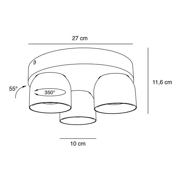 Reflektor PITCHER GU10 50W Metal | Czarny