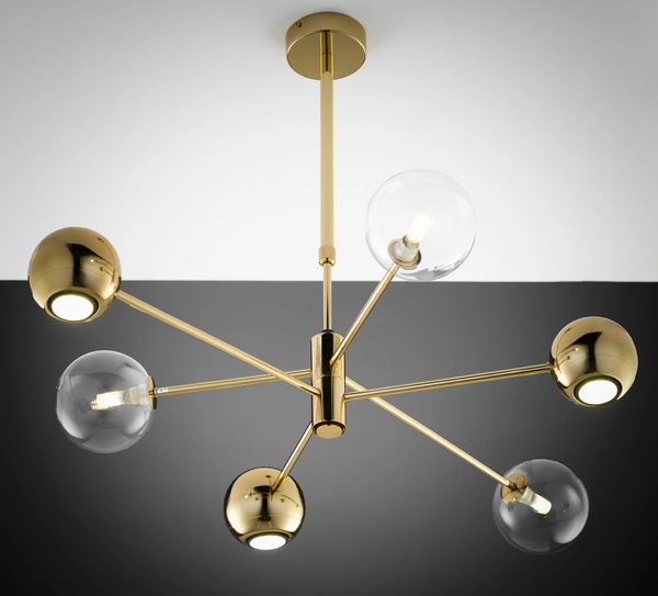 Nowoczesny Żyrandol MOKA wys. 47-69cm 3xG9 3xGU10
14W IP20 | Złoty