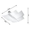 Plafon Sollux CELIA, Stal, Chrom, Szkło, Białe , E27 3x60W, SL.0351