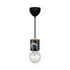 Lampa wisząca SIV E27 60W Marmur | Czarny