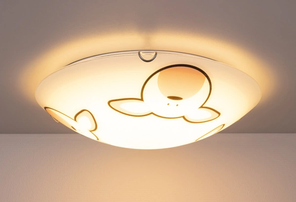 Lampa sufitowa Rubby 2xE27 Max.60W Chromowany metal/białe szkło z wzorem królika 4574002