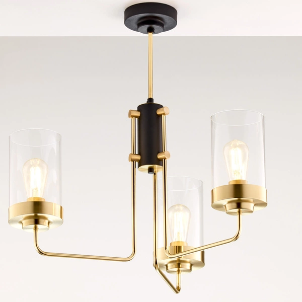 Lampa sufitowa RAMIREZ wys. 64cm 3xE27 15W IP20 | złoty połysk