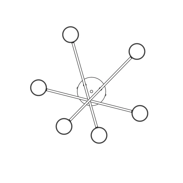 Lampa sufitowa Emibig HALO 6 Biały 1356/6