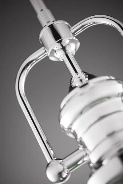 Klasyczna Lampa wisząca PLATINO wys. 166cm 1xE27 15W IP20 | nikiel błyszczący