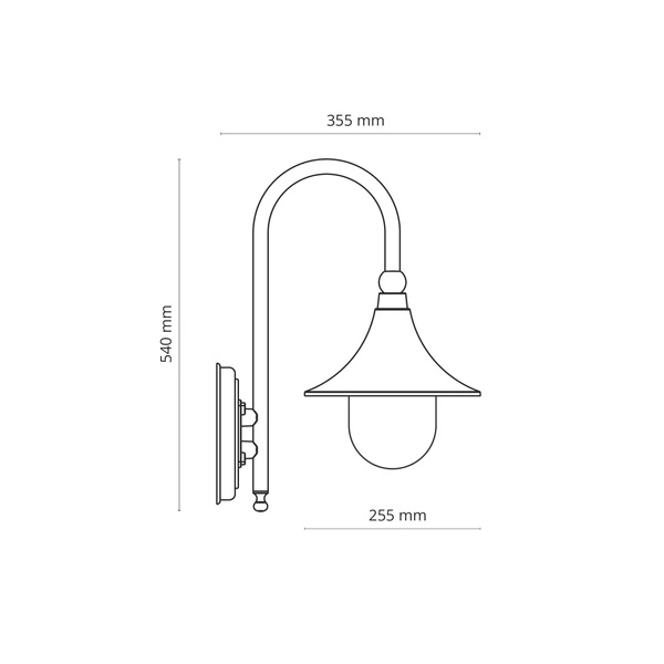 TALEZ GOLD KINKIET OGRODOWY 1XE27