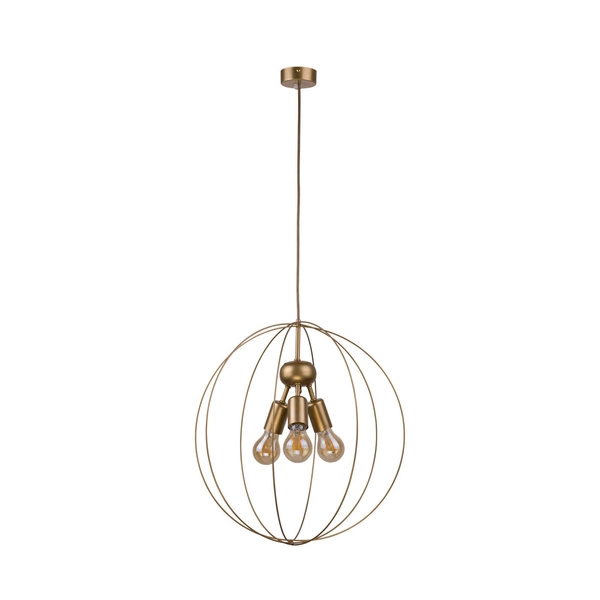 Lampa wisząca druciana zwis BULLET złoty śr. 45cm 9061