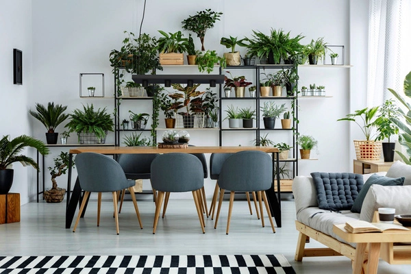 Lampa wisząca z półką na doniczki PLANT BLACK do 7kg | czarny 9381