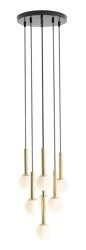 Aldex LAMPA WISZĄCA RIU 7 RING BLACK BRASS 1103T1