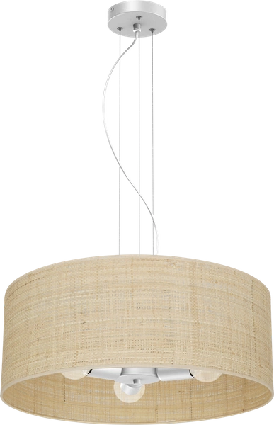 Lampa wisząca MARSHALL, MLP7490, biały/rattan, 3x60W E27