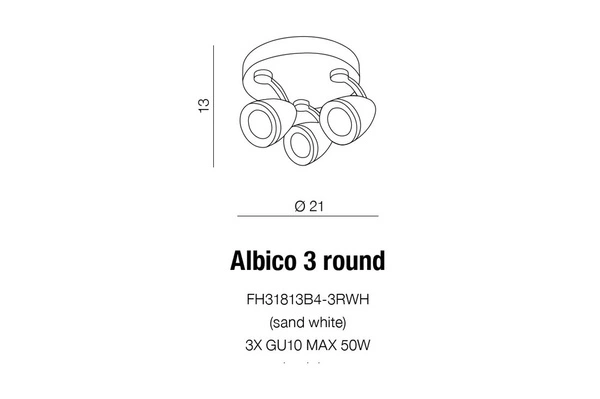 ALBICO 3 WHITE ROUND