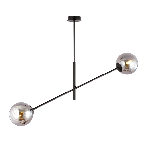 Lampa sufitowa Emibig LINEAR 2 Czarny/GRAFIT 1167/2