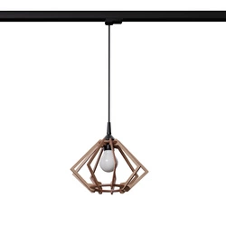Lampa wisząca POMPELMO naturalne drewno E27 #B
