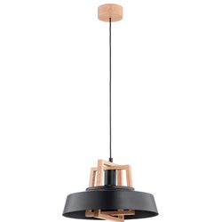 Lampa wisząca ALFA BATUT DREWNIANA 1xE27 40cm | 60943