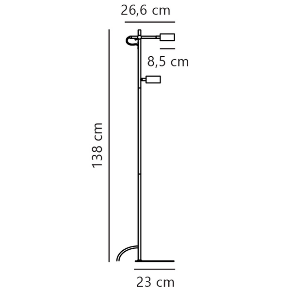 Lampa stojąca CLYDE LED 2700K Biała ciepła Metal | Czarny