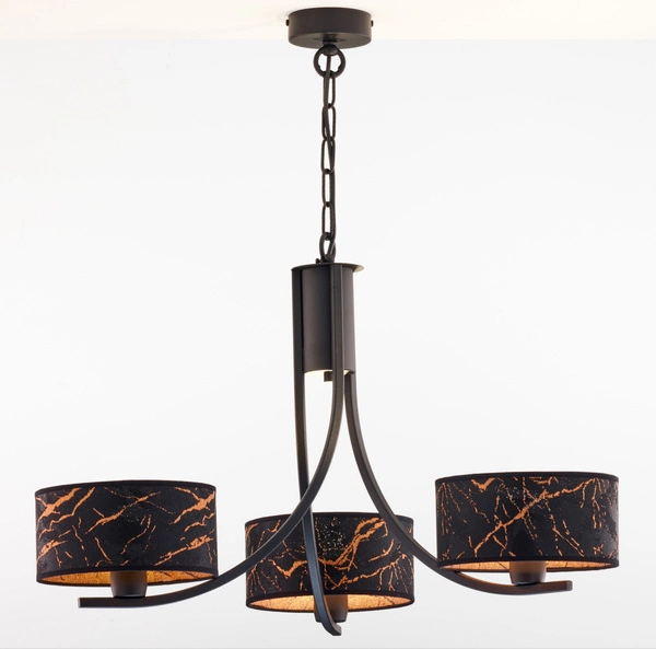 Klasyczny Żyrandol ARTHUR wys. 71cm 3xE27 15W IP20 | czarny