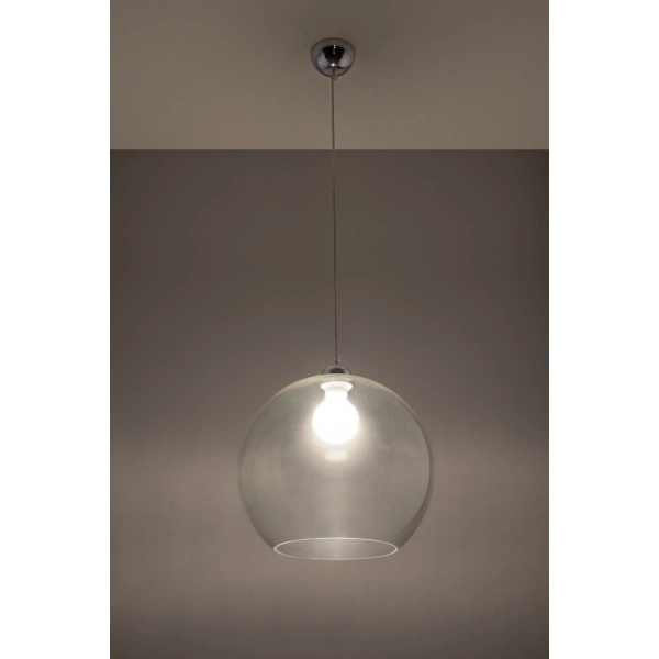 Nowoczesna lampa wisząca MARCO SL.0272 chrom/transparentny 1xE27