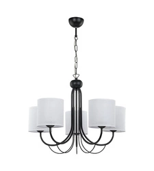 Klasyczny Żyrandol KASKADA wys. 80cm 5xE27 15W IP20 | Czarny