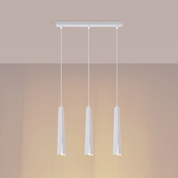 Lampa wisząca PRYSM 3L biała