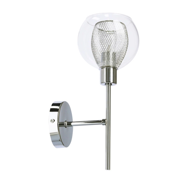 Kinkiet OZZO 21-72184 chrom/transparentny 1x40W E14